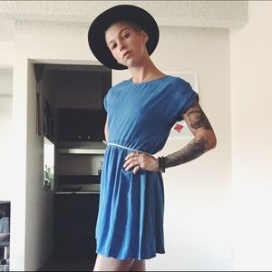 Spring blue casual dress